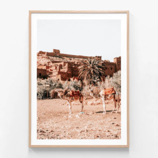 Desert-Taxi-Oak-Framed-Print