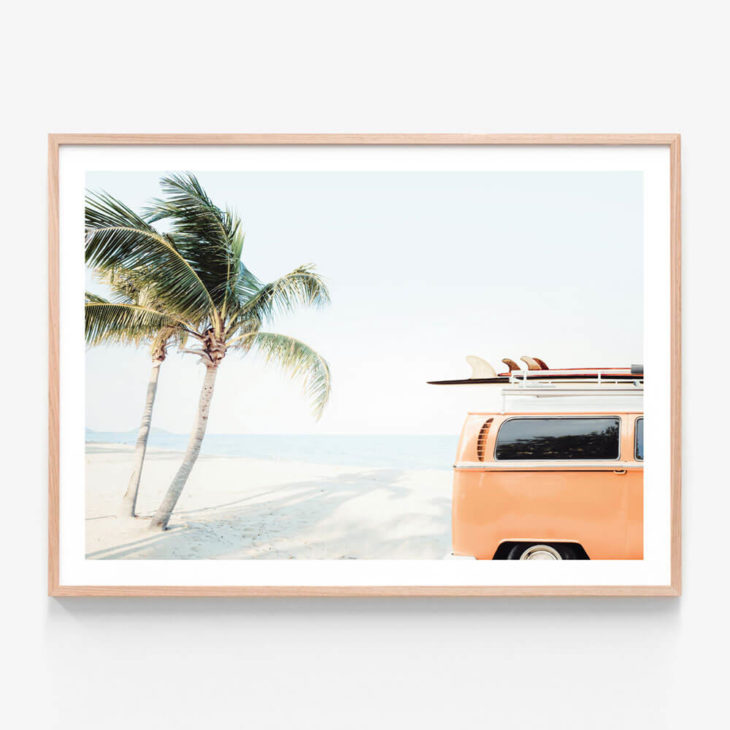 Orange Van Oak Framed Print