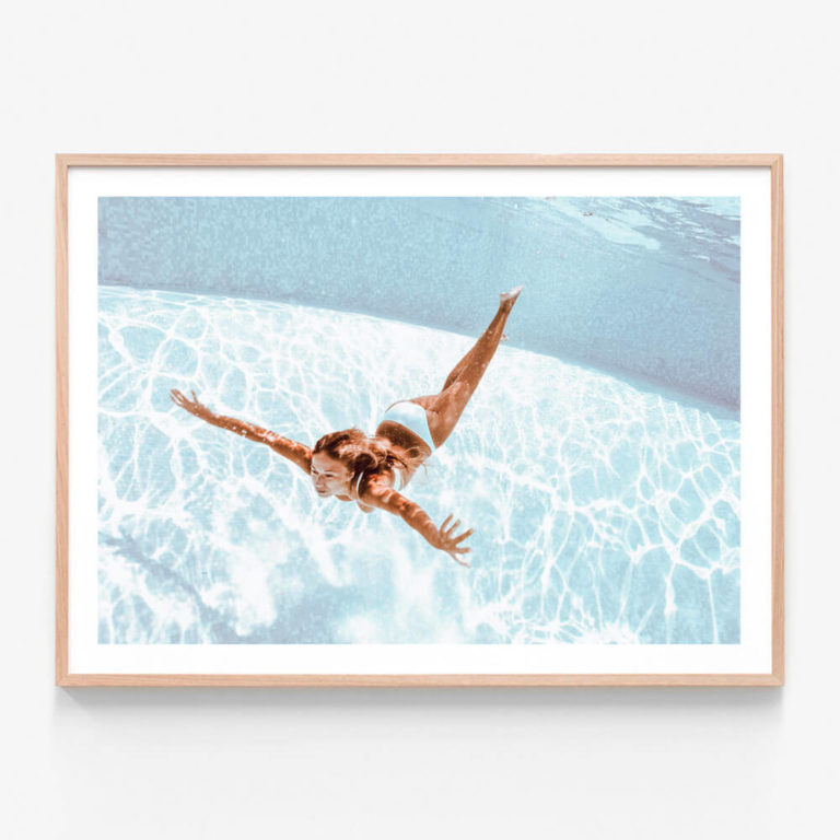 Dive-In-Oak-Framed-Print