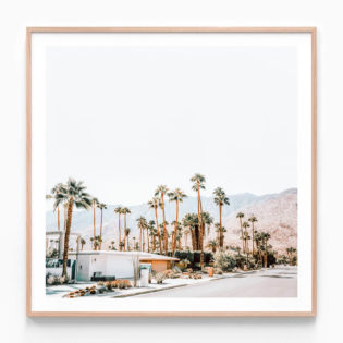 Desert Streets Oak Framed Print