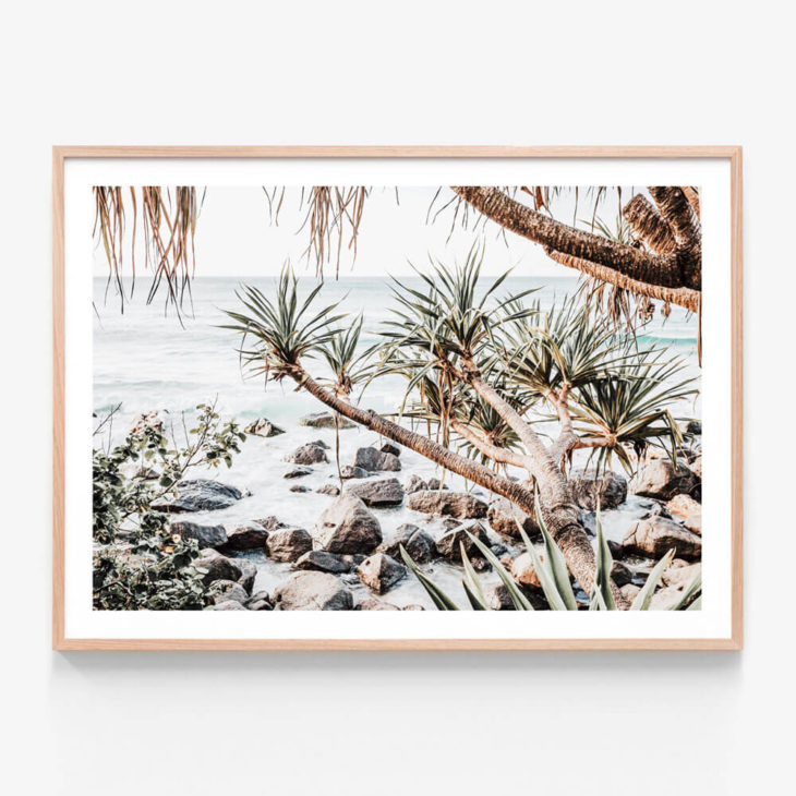 Coastal Pines Oak Framed Print