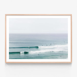 Surf-Days-Oak-Framed-Print