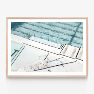 Icebergs Pool 2 Oak Framed Print