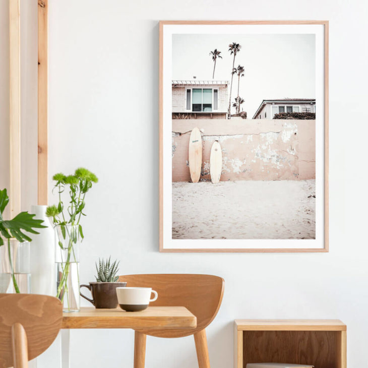 Surf Town Framed Print Lifestyle Shot