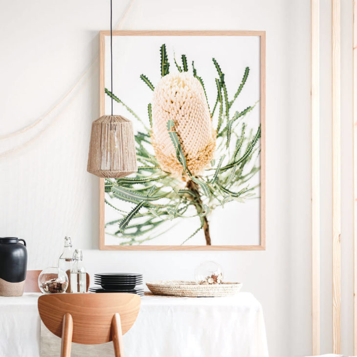 LIGHT-BANKSIA-Lifestyle Framed Print