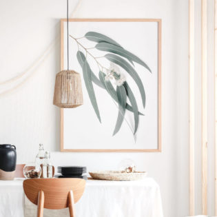 LIGHT-EUCALYPTUS-LEAVES-Lifestyle Framed Print