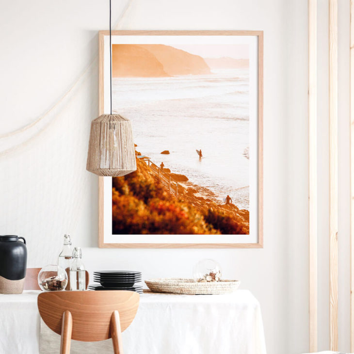 Surfers-at-Bells-Lifestyle-2-Framed-Print
