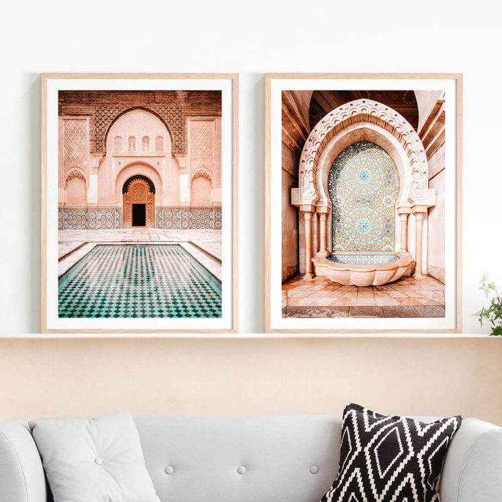 Moroccan-Pool-Casablanca-Fountain-Framed-Prints