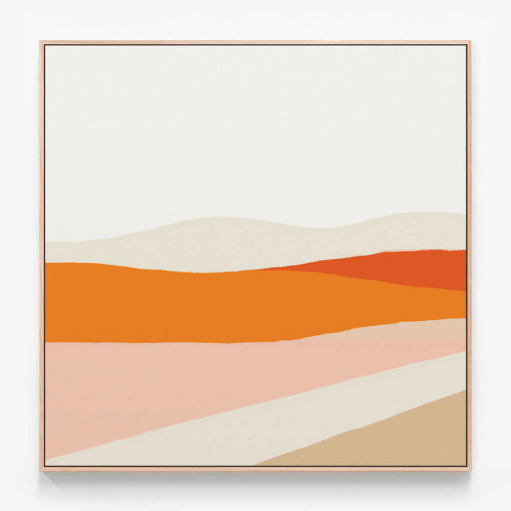 FP1064-Peach-Landscape-Oak-Framed-Canvas-Print-Framed-Canvas-Print