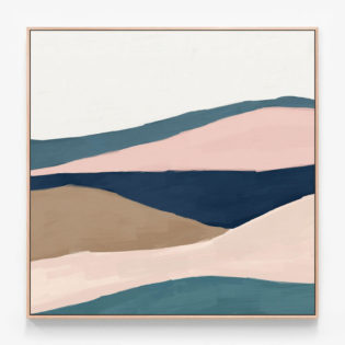 FP1067-Lavender-Hills-No-1-Oak-Framed-Canvas-Print