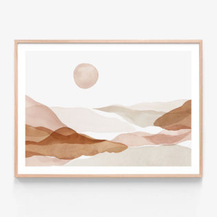 FP1081-Watercolour-Hills-Oak-Framed-Print