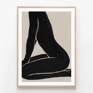 FP1083-Femme-Form-2-Oak-Framed-Print