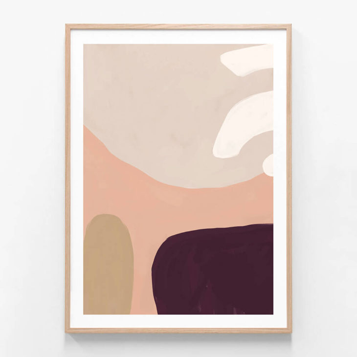 FP1118-Abstract-Form-02-Oak-Framed-Print