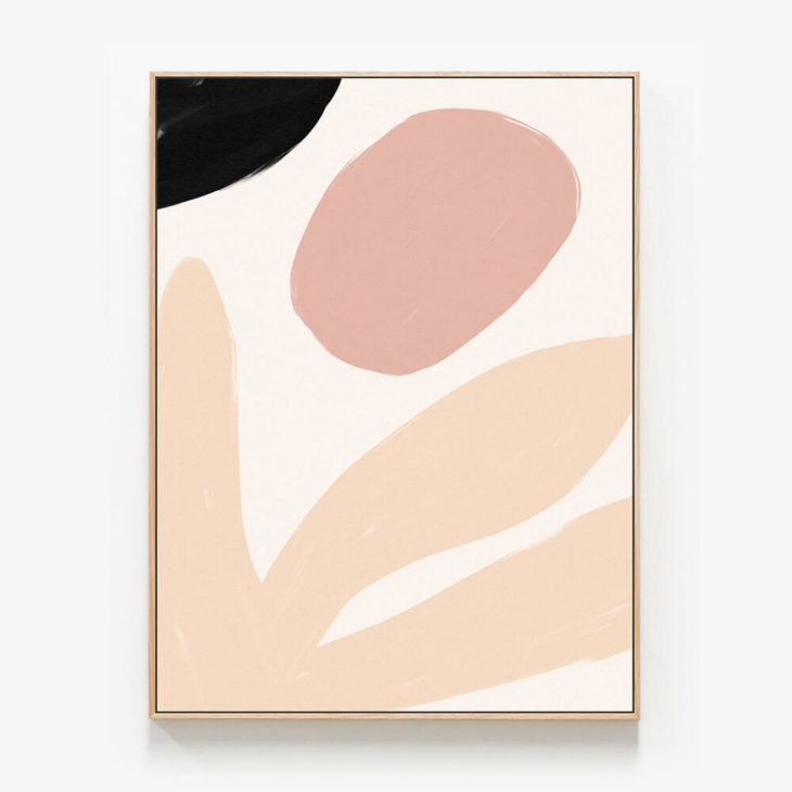 FP1120-Abstract-Form-04-Oak-Framed-Canvas-Print