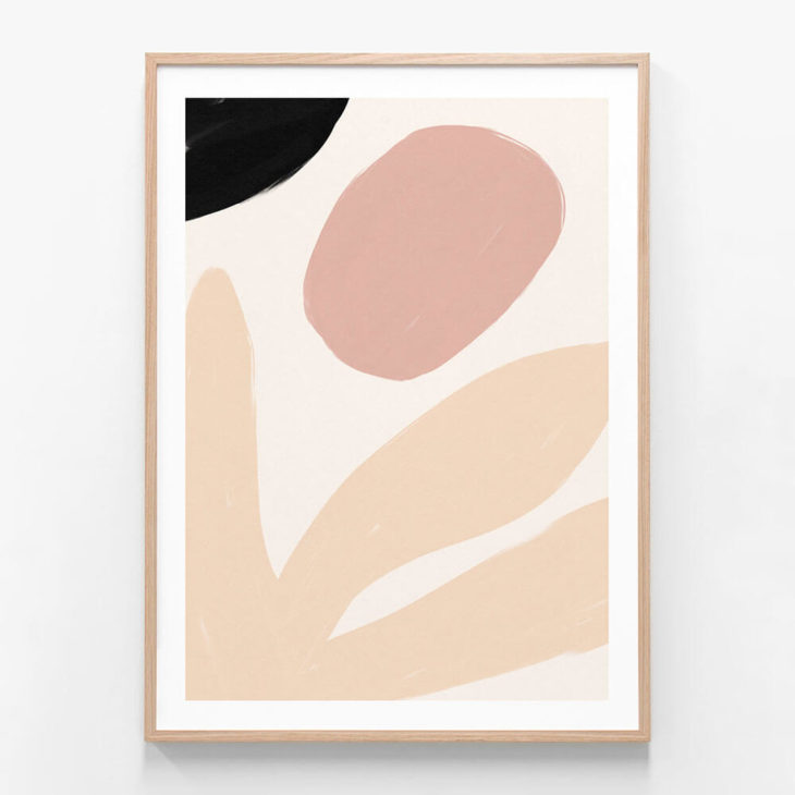 FP1120-Abstract-Form-04-Oak-Framed-Print