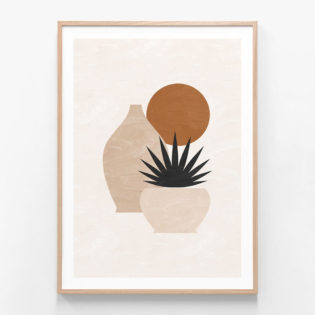 FP1124-Earthenware-Oak-Framed-Print