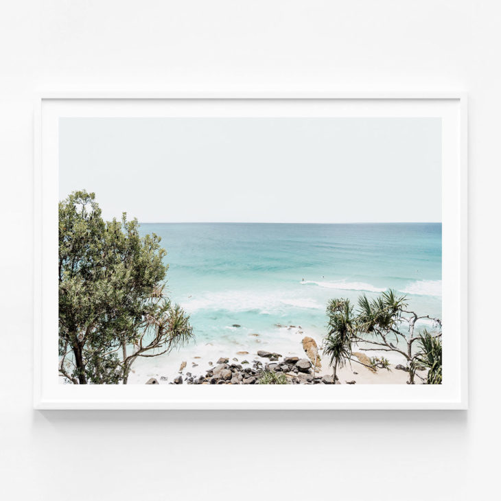 Snapper-Rocks-White-Framed-Print