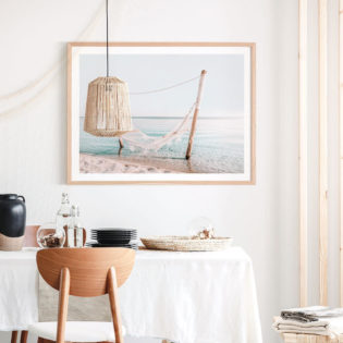 Beach-Hammock -Lifestyle-Framed-Print