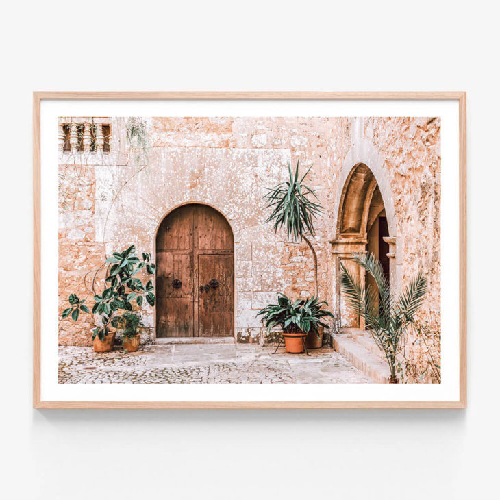 FP1146-Spanish-Villa-Oak-Framed Print