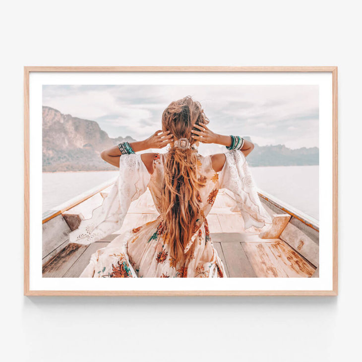 FP1154-Island-Girl-Oak-Framed Print