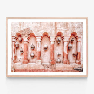 FP1161-Agadir-Pots-Oak-Framed Print