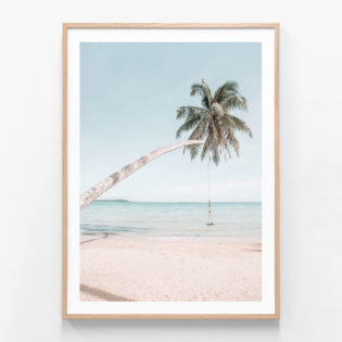 FP1165-Coconut-Swing-Oak-Framed Print