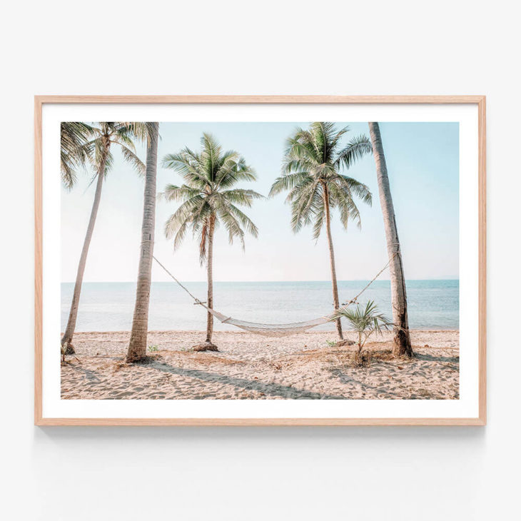 FP1172-Island-Hammock-Oak-Framed Print