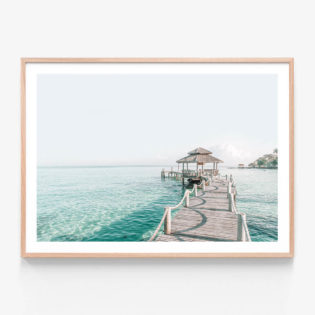 FP1174-Resort-Walkway-Oak-Framed Print