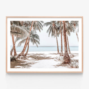 FP1176-Boracay-Palms-Oak-Framed Print