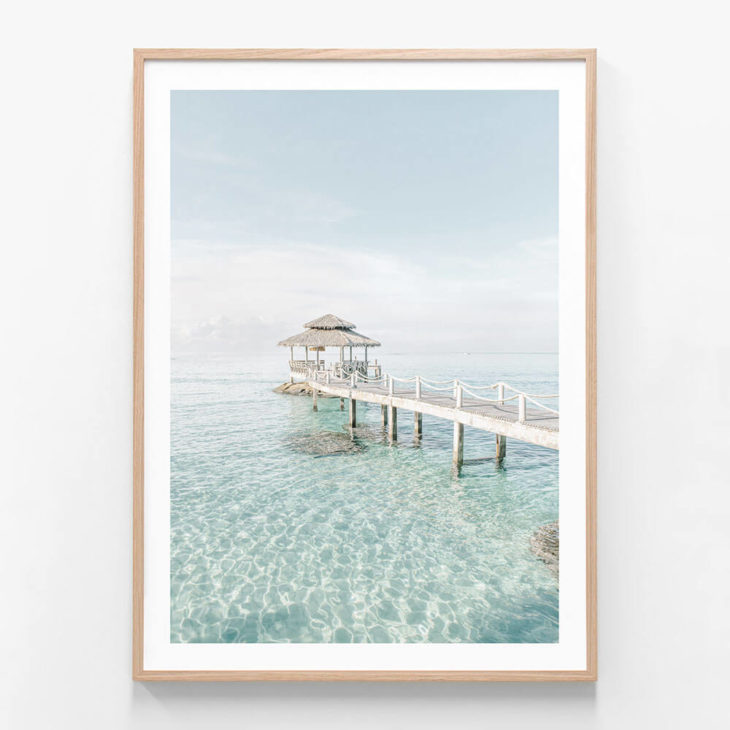 FP1178-Island-Resort-Oak-Framed Print