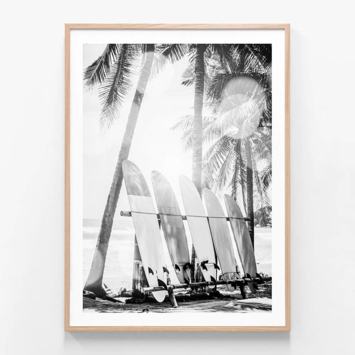 FP1190-Board-Rack-3-Oak-Framed-Print