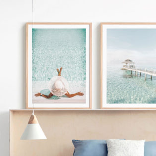 Island-Resort-Pool-Luxe -Lifestyle-Framed-Print