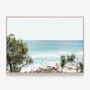 Snapper-Rocks-Oak-Framed-Canvas