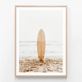 Beach-Day-Oak-Framed-Print