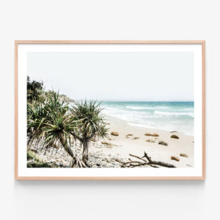 Byron-Beach-Oak-Framed-Print