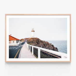Cape-Byron-Lighthouse-Oak-Framed-Print