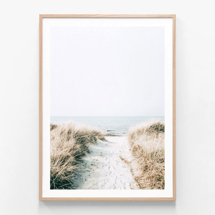 Coastal-Pathway-Oak-Framed-Print