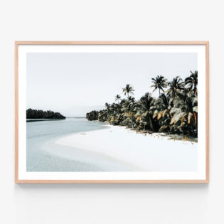 Island-Paradise-I-Oak-Framed-Print