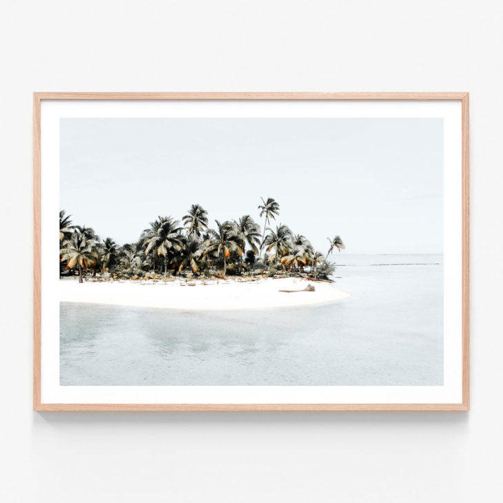 Island-Paradise-II-Oak-Framed-Print