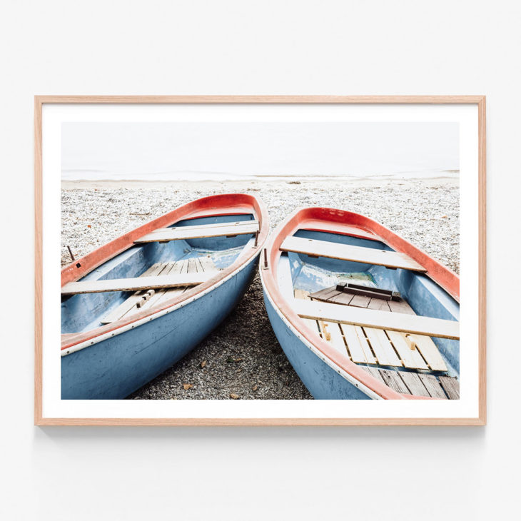 Local-Boats-Oak-Framed-Print