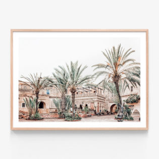 Medina-Palms-Oak-Framed-Print