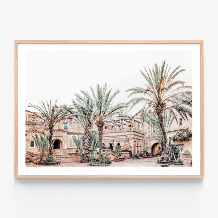 Medina-Palms-Oak-Framed-Print