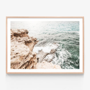 Ocean-Cliffs-2-Oak-Framed-Print