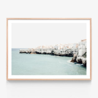 Puglia-Coasat-2-Oak-Framed-Print