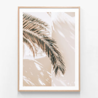 Shaded-Palm-Oak-Framed-Print