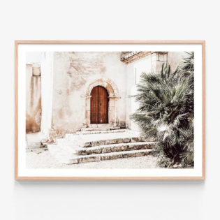 Spanish-Arch-Oak-Framed-Print