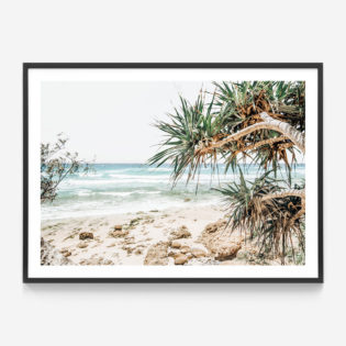 Under-The-Palms-Black-Framed-Print